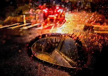 Sale temps sur la route